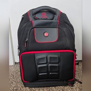 6 Pack Fitness Voyager Backpack Black Red